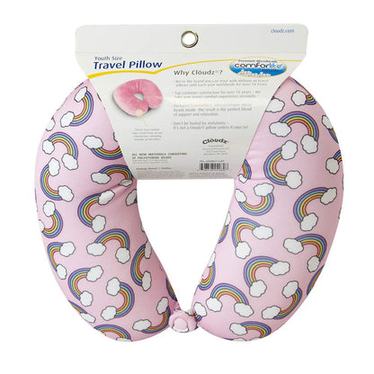 Cloudz Kids Microbead Travel Neck Pillow - Rainbow