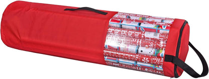 ProPik Wrapping Paper Storage Bag - Heavy-Duty Organizer for 24 Rolls | 40-Inch Clear PVC with Handles