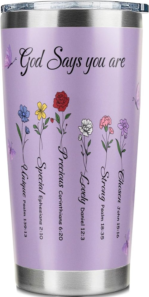 Fatbaby Bible Tumbler for Women - Inspirational Christian Gift | 20oz Stainless Steel for Mother's Day
