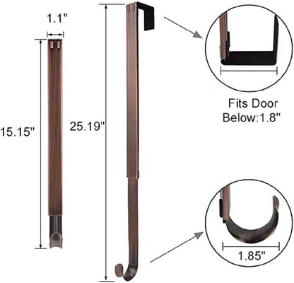 Regine Switzerland Wreath Door Hanger - Adjustable Over-The-Door Hooks for Easter Decor | 15-25 Inch Metal Design