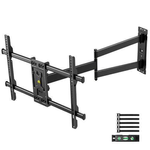 FORGING MOUNT Long Arm Corner TV Wall Mount for 32-75 inch TVs,Single Stud Full Motion Articulating TV Mount Bracket with 33” Extension, Swivel Tilt, Max VESA 600x400mm, Holds up to 100 lbs
