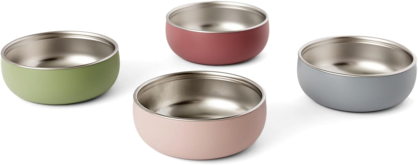 Monkey Proof™ Child Bowl Set - Non-Toxic Stainless Steel with Non-Slip Silicone Shell | 5” Multi-Color, Unbreakable & Mess-Free Feeding for Kids