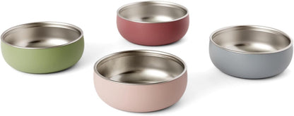 Monkey Proof™ Child Bowl Set - Non-Toxic Stainless Steel with Non-Slip Silicone Shell | 5” Multi-Color, Unbreakable & Mess-Free Feeding for Kids