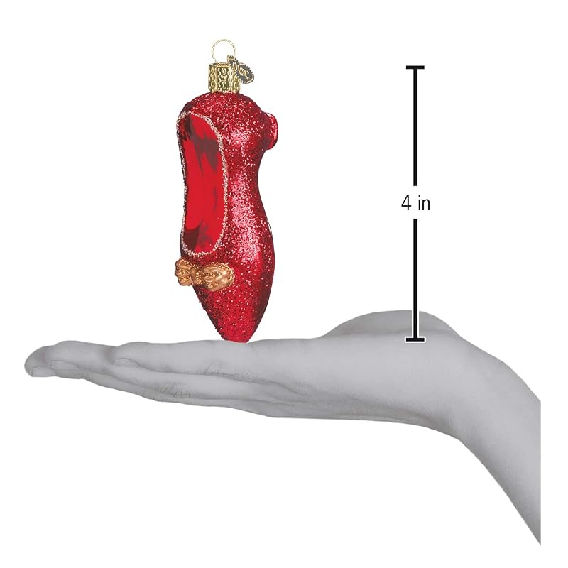 Old World Christmas Red Slipper Ornament - Classic Variation