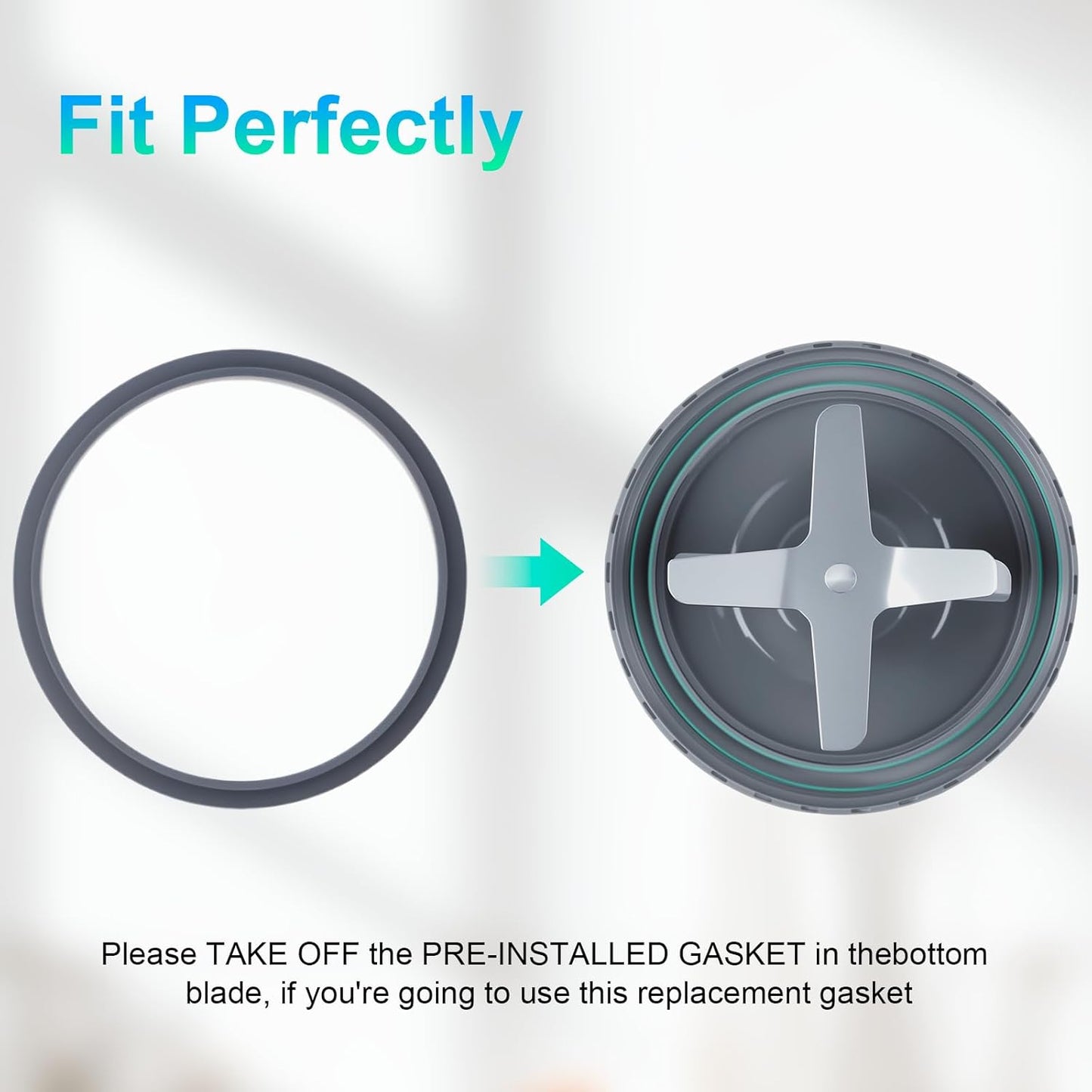 NutriBullet Replacement Extractor Blade - Food-Grade Silicone Gasket Seal Ring | Fits 600W/900W Pro Series