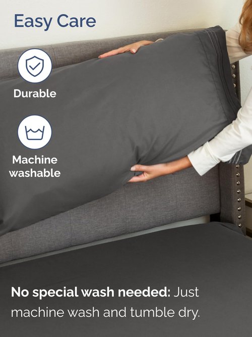Extra Deep Full Sheet Set - 6 Piece Breathable and Cooling Sheets - Hotel Luxury Bedding for Women, Men, Kids & Teens - Easy & Secure Fit - Soft, Wrinkle Free and Comfy - Extra Deep Pockets - Charcoal
