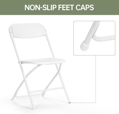 10 PCS Folding Chairs by [Brand Name] - Heavy-Duty Portable Plastic Chairs | 350 LB Capacity for Indoor/Outdoor Events