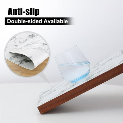 Homaxy Faux Leather Placemats - Heat Resistant & Waterproof | Set of 6, Easy to Clean, 11.8" x 17", Marble
