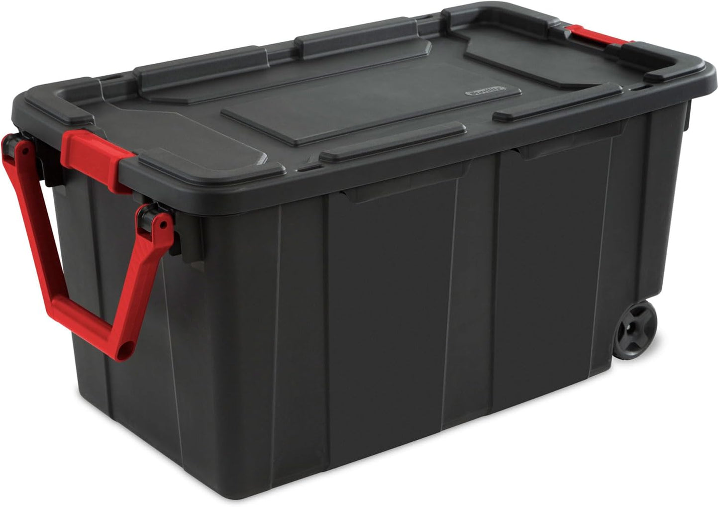Sterilite Wheeled Tote - Durable 40 Gallon Storage Container in Black | Ideal for Organizing
