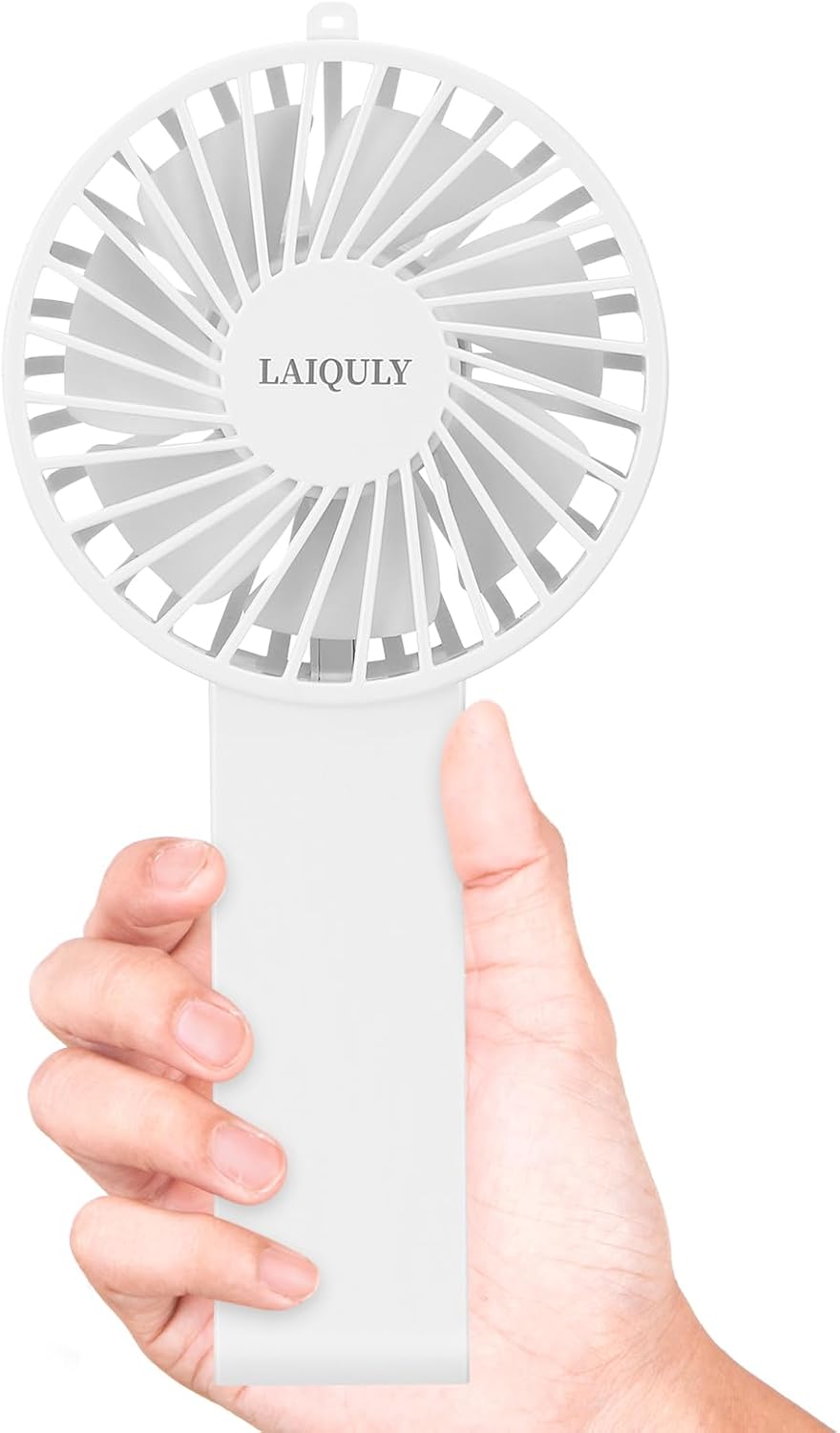 Skiennix Handheld Fan - Portable 3-Speed USB Rechargeable Mini Fan for Home & Travel - White