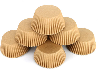 Regine Switzerland 600 Count Natural Cupcake Liners - Food-Grade Greaseproof Baking Cups | No Smell Muffin Wrappers for Events