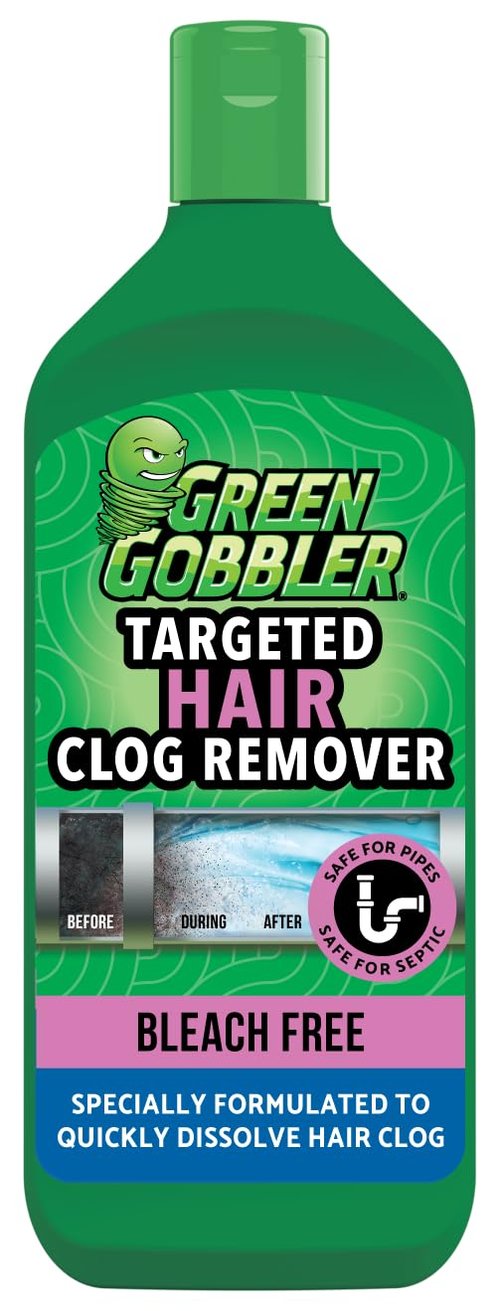 Green Gobbler Hair Drain Clog Remover | Formulated to Quickly Dissolve Hair Clogs