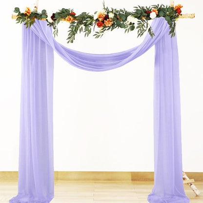 Lavender Chiffon Draping Fabric by Skiennix - 20 FT Sheer Wedding Arch Backdrop Curtain for Events