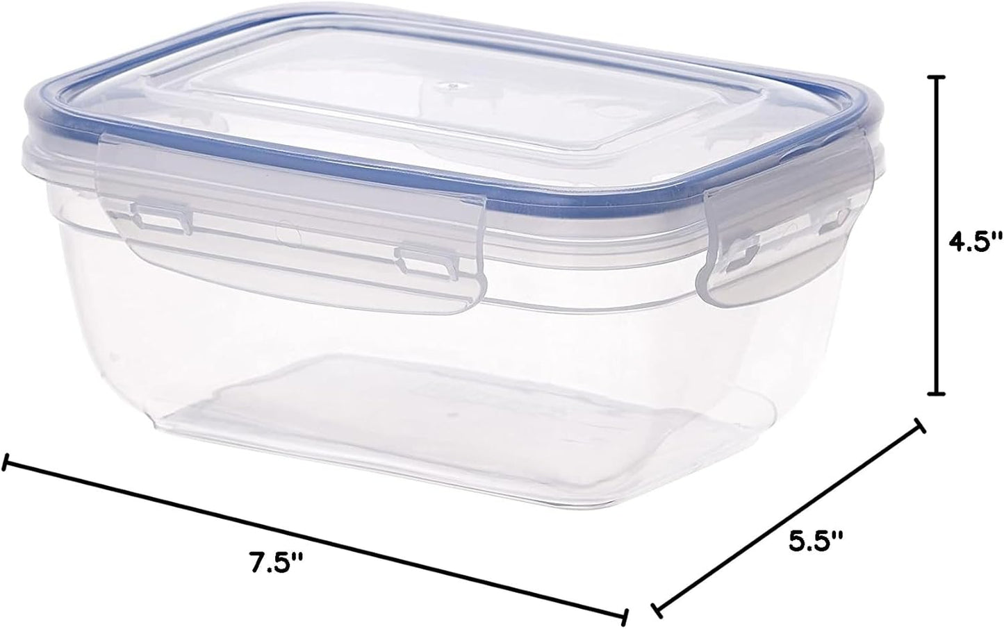 Superio Food Storage Containers - Airtight Leak-Proof Meal Prep Set | BPA-Free Plastic, 3 Sizes