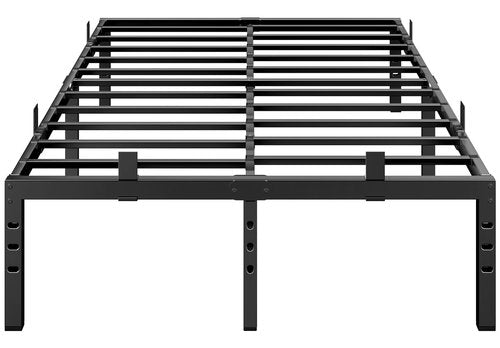 BedsPick 14 Inch Queen Bed Frame, Metal Platform Bed Frame Queen Size with 6 Anti-Slip Mattress Retainers, Heavy Duty Sturdy Mattress Foundation, Easy Assembly, Noise Free, No Box Spring Needed, Black