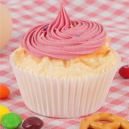 Caperci Cupcake Liners - Greaseproof Baking Cups for Weddings & Parties | 200 Count White