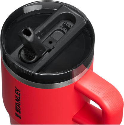 STANLEY Quencher ProTour Tumbler - 20 oz Insulated Stainless Steel with Leakproof Lid & Built-In Straw | Chili Black