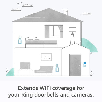 Ring Chime Pro - Smart Doorbell Chime with Adjustable Volume | Sleek Design for Home Security