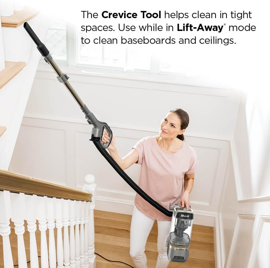 Shark Upright Vacuum Cleaner - Rotator Lift-Away with No Hair Wrap & HEPA Filter | Lightweight, Bagless, Silver