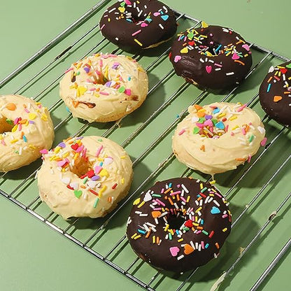 Kispog Silicone Donut/Bagel Pan Air Fryer Accessories, 2pcs 4 Cavity 3.2 inch, Compatible with All 6qt 6.5qt 7qt 8qt 10qt 12qt 15qt Air Fryer and Oven.