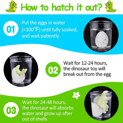 Skiennix 60PCS Small Hatching Dinosaur Eggs - Fun Party Favors & Classroom Prizes | Grow in Water Toys
