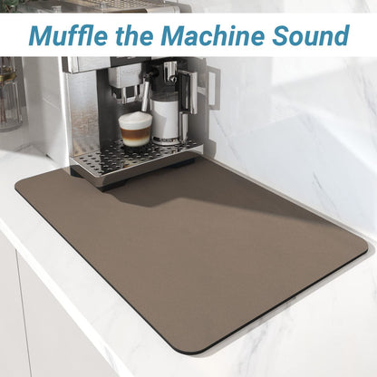 AMOAMI-Coffee Mat Hide Stain Rubber Backed Absorbent Dish Drying Mat for Kitchen Counter-Coffee Bar Accessories Fit Under Coffee Maker Coffee Machine Coffee Pot Espresso Machine Dish Rack