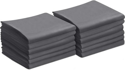 Utopia Bedding Queen Pillow Cases - 12 Pack - Envelope Closure - Soft Brushed Microfiber Fabric - Shrinkage and Fade Resistant Pillow Covers Queen Size 20 X 30 Inches (Queen, Grey)