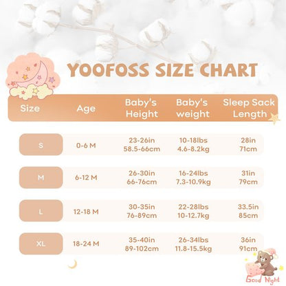 Yoofoss Baby Sleep Sack 18-24 Months Baby Wearable Blanket 100% Organic Cotton 2-Way Zipper TOG 0.5 Toddler Sleeping Sack, Lightweight Sleep Sacks for Babies