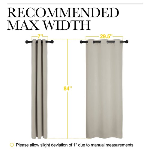 NICETOWN Blackout Curtains for Bedroom, Thermal Insulated Curtains & Drapes with Grommet Top for Living Room, Privacy Window Treatment Draperies (Natural, 34 W by 84 L, Set of 2)