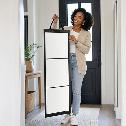 Foldable Full-Length Mirror 180cm - White, with 12" x 12" Variation Included