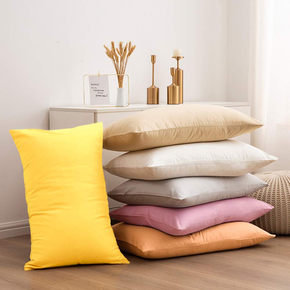 NTBAY Queen Pillowcase Set - 4 Pack Brushed Microfiber 20x30 Pillowcases - Soft, Wrinkle-Free, Fade-Resistant, Stain-Resistant, Light Grey Pillowcases with Envelope Closure - 20x30 Inches, Light Grey