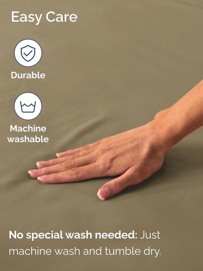 Extra Deep Full Fitted Sheet - Hotel Luxury Single Fitted Sheet Only - Easily Fits 18 inch to 24 inch Mattress - Ultra Soft, Wrinkle Free w/Extra Deep Pockets - Easy-Care, Breathable & Comfy - Khaki