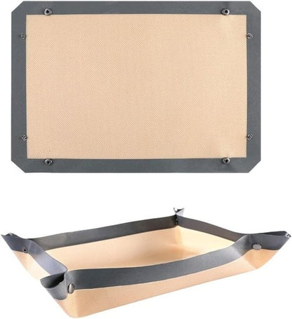 CANDeal Silicone Fiber Baking Mat - Non-Stick & Leakproof Design | 12x8.2 Inch (30x21cm)