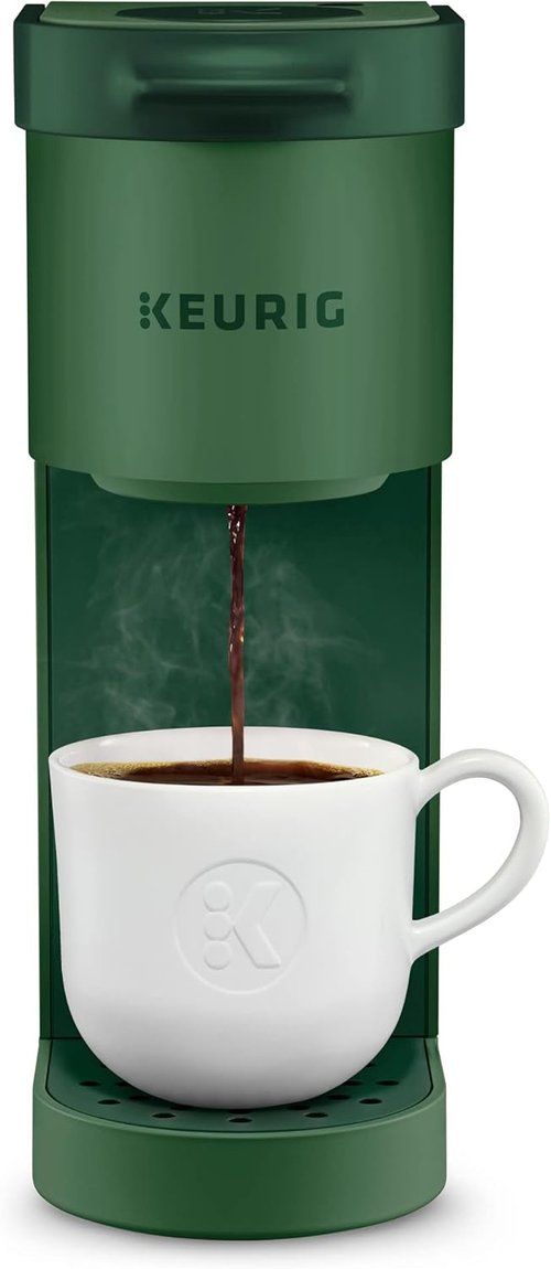 Keurig K-Mini Coffee Maker - Quick Brewing Single Serve with 6-12 Oz Cup Sizes | Evergreen Finish