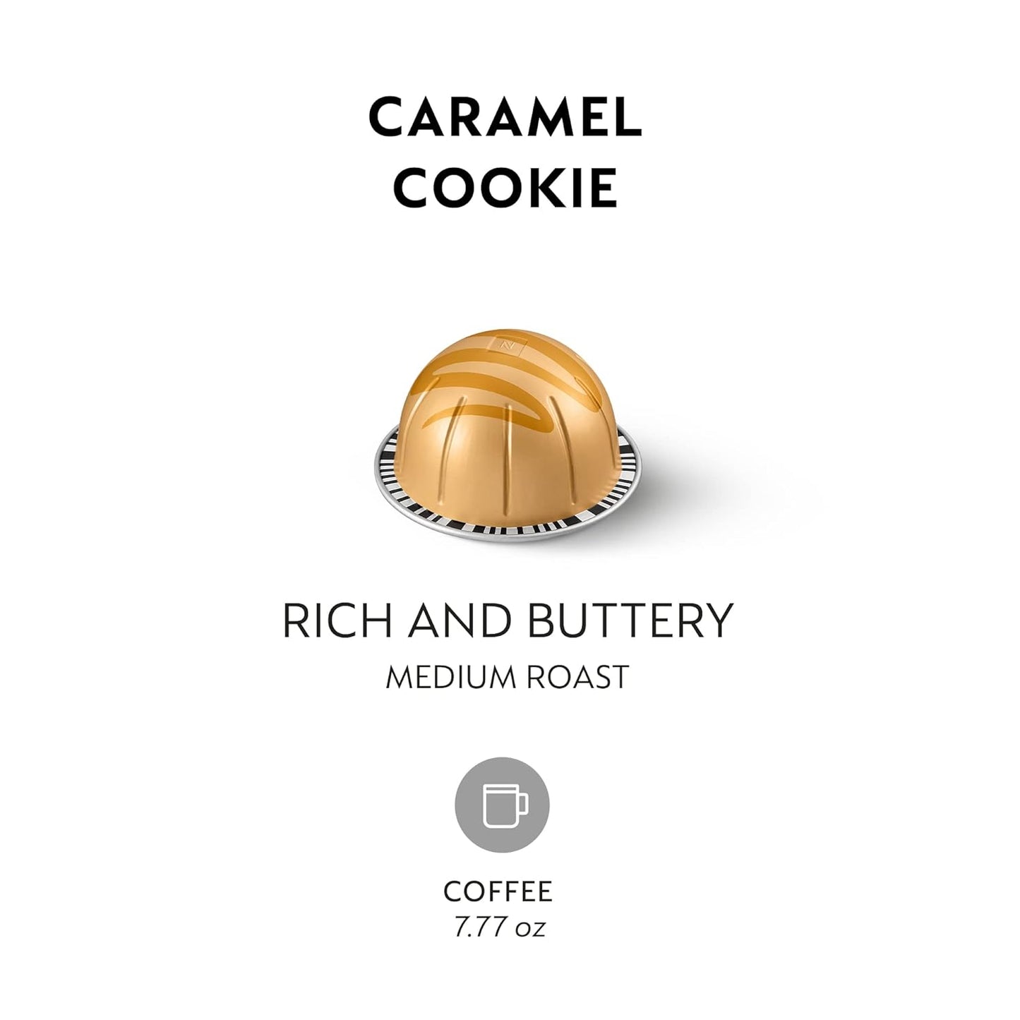 Nespresso Caramel Cookie VertuoLine Coffee Capsules - Mild Roast, 40-Count Pods