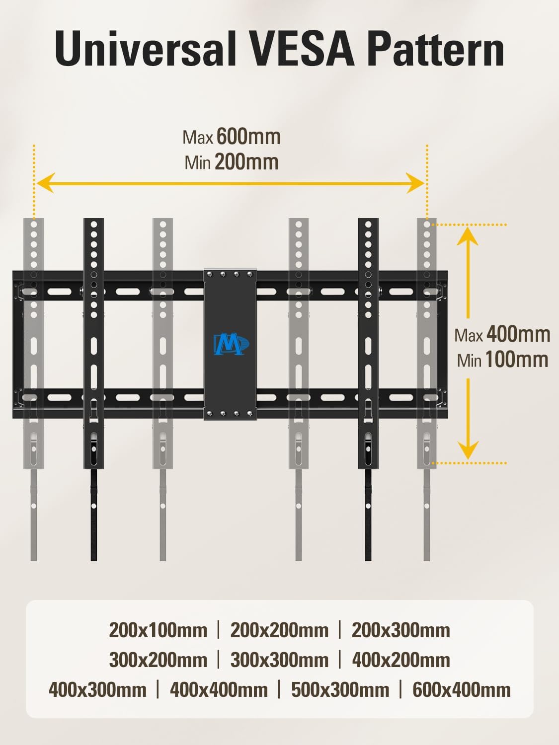 Mounting Dream TV Wall Mount - Universal Tilt Design for 37-75 Inch TVs | Supports Up to 132lbs