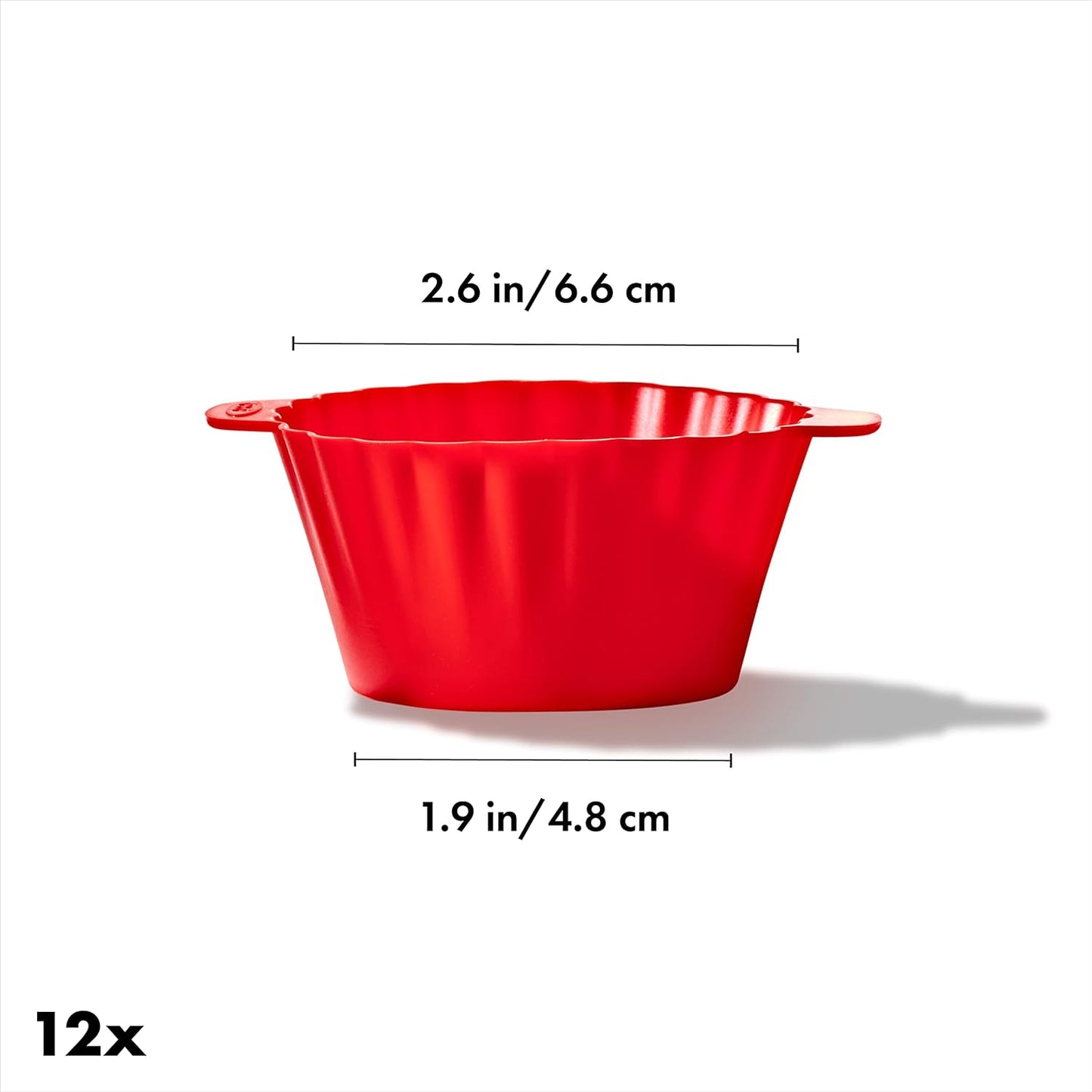 OXO Good Grips Silicone Baking Cups - Reusable, Non-Stick, BPA-Free | 12 Pack for Muffins & Cupcakes