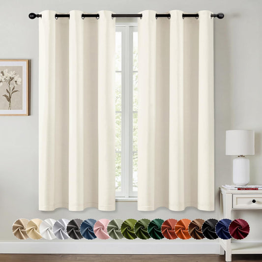 MIULEE Blackout Curtains - Thermal Insulated Room Darkening Drapes | 54-Inch Grommet Panels, Noise Reduction