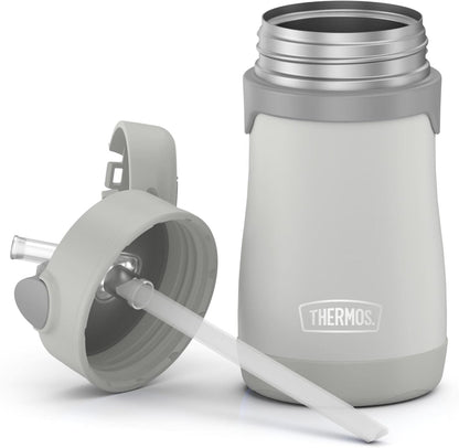 Thermos Baby 10 Ounce Stainless Steel Vacuum Insulated Straw Bottle - Gray Color