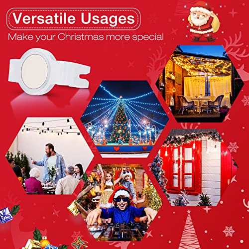 Macarrie Magnetic Christmas Light Clips - 50 Pack for C7 C9 Bulbs Outdoor