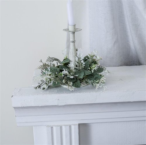 Eucalyptus Leaves Wreaths by [Brand Name] - 10 Inch Boho Candle Rings for Home & Wedding Decor | Green - 2 Pack
