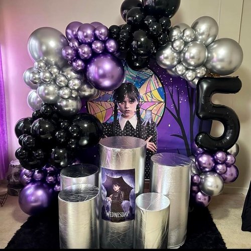 7 Number Balloon - 40 Inch Black Birthday Decoration for 7th Birthday Party