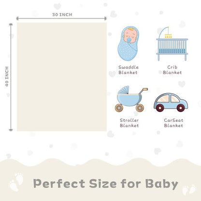 Yurhap Fleece Baby Blanket Heart Checkered Blanket, Ultra Soft Cozy Baby Blankets for Boys Girls, Fluffy Infant Toddler Newborn Receiving Blankets for Crib Stroller 30”×40” (Cream)