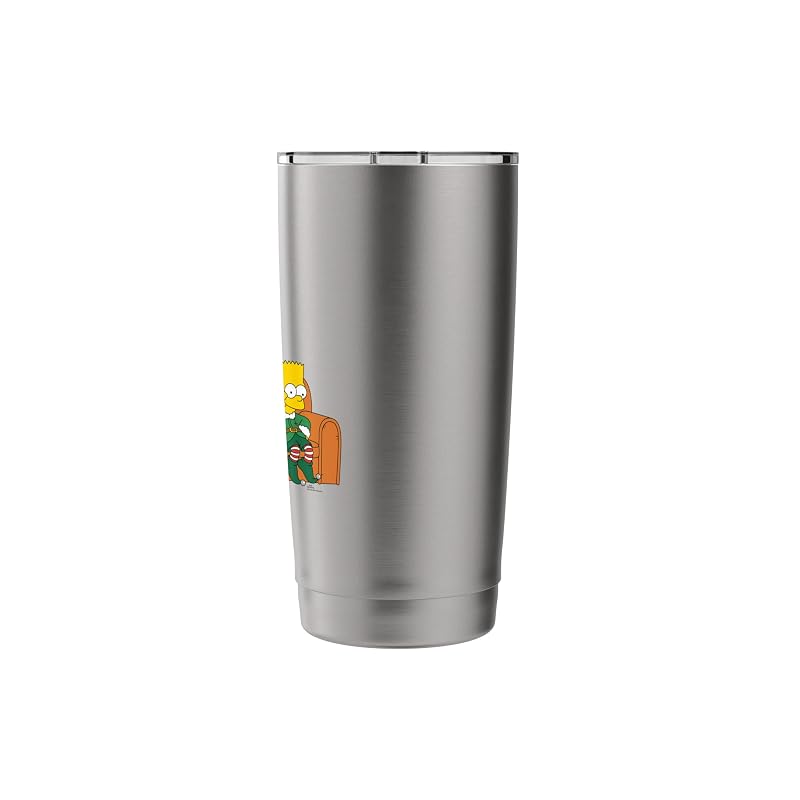 The Simpsons Holiday Elf Costume Tumbler, 20 oz Brushed Steel Insulated