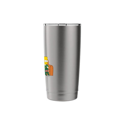 The Simpsons Holiday Elf Costume Tumbler, 20 oz Brushed Steel Insulated