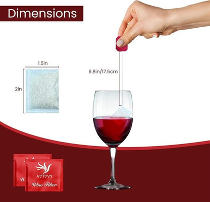 36 Pack Wine Purifier, Wine Filters that Remove Histamines and Sulfite Filter Accessories Valentine's Day Gifts for Men and Women