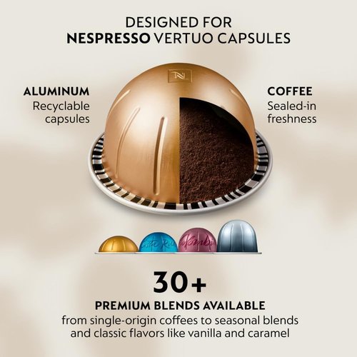 De'Longhi Nespresso Vertuo Pop+ Coffee & Espresso Machine - Sleek Liquorice Black Finish