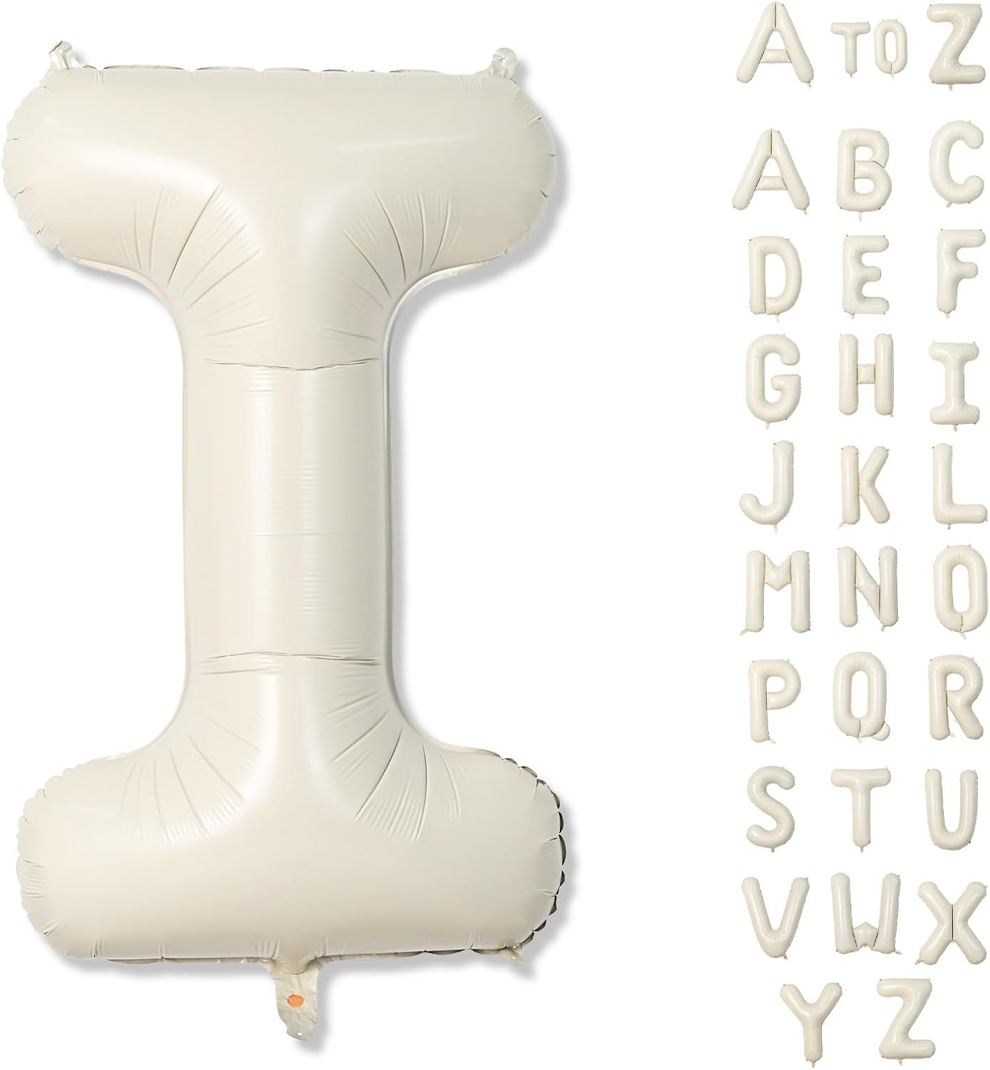 Skiennix Cream 40-Inch Foil Name Balloon - Self-Inflating Large Letter Balloon for Birthday & Baby Shower Decor