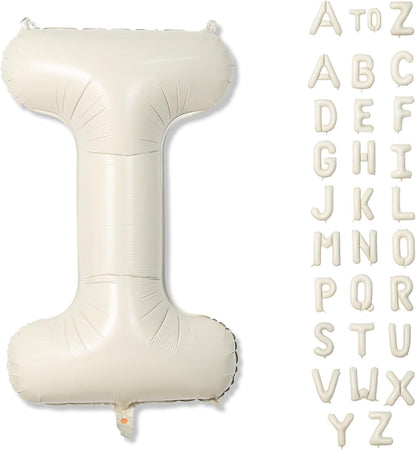 Skiennix Cream 40-Inch Foil Name Balloon - Self-Inflating Large Letter Balloon for Birthday & Baby Shower Decor