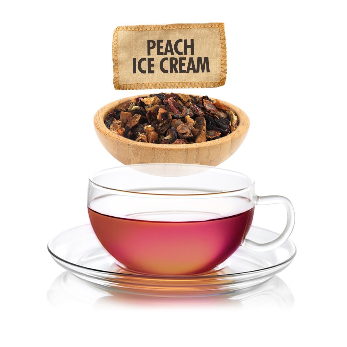 English Tea Store Herbal Loose Leaf Tea, Peach Ice Cream, 4 Ounce